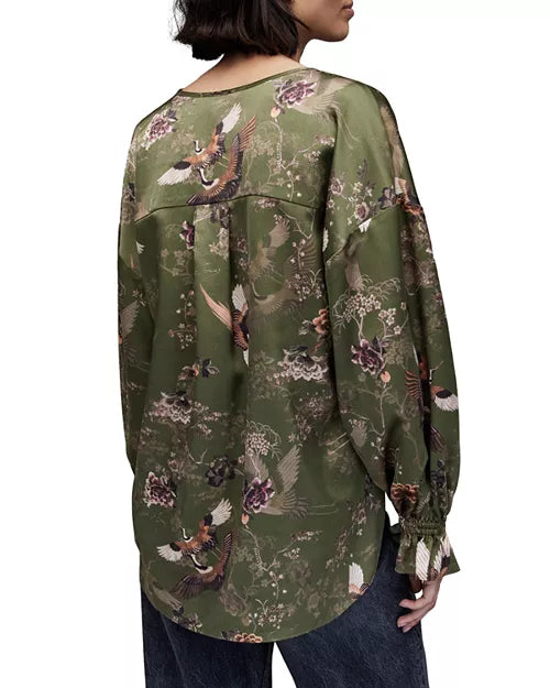 Penny Peggy Printed Satin Top uk 16