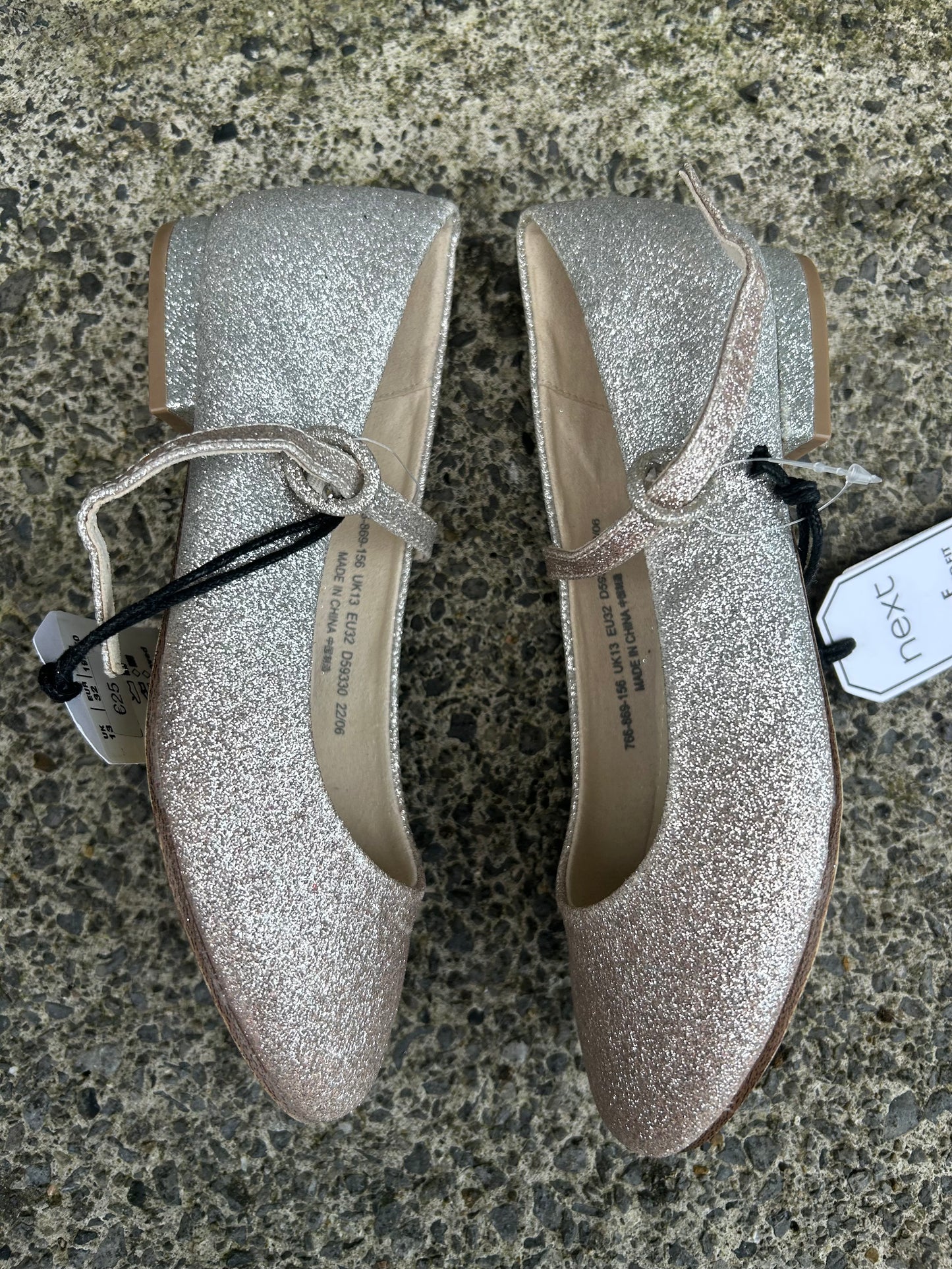 Gold ombré glitter shoes  uk 13 (eu 32)