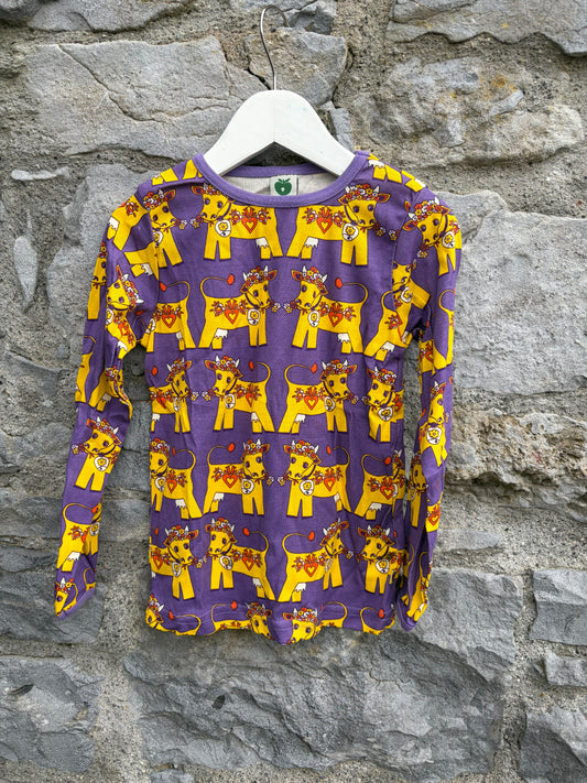 Cows purple top  4-5y (104-110cm)