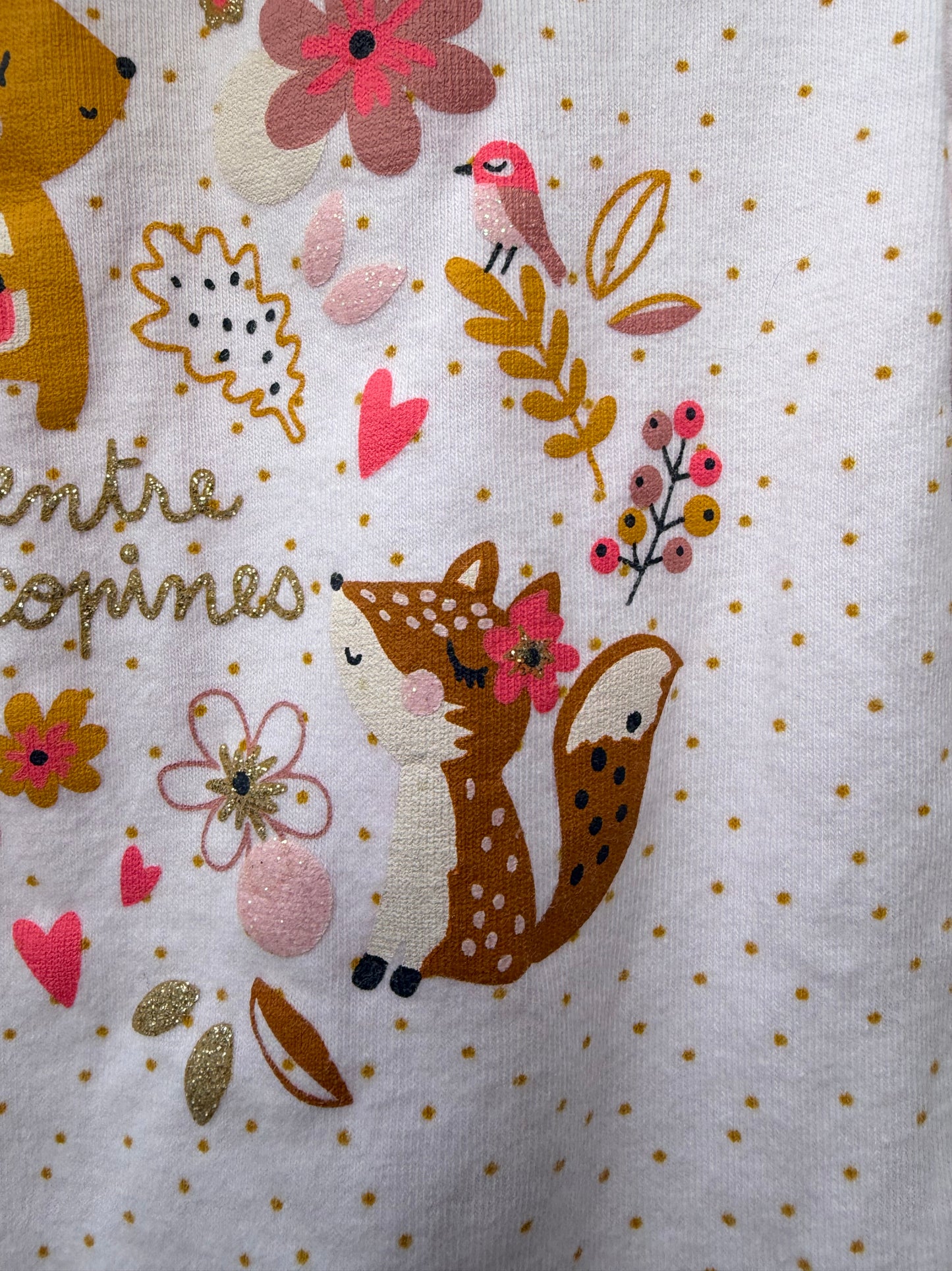 Wild animals spotty vest 0-3m (56-62cm)