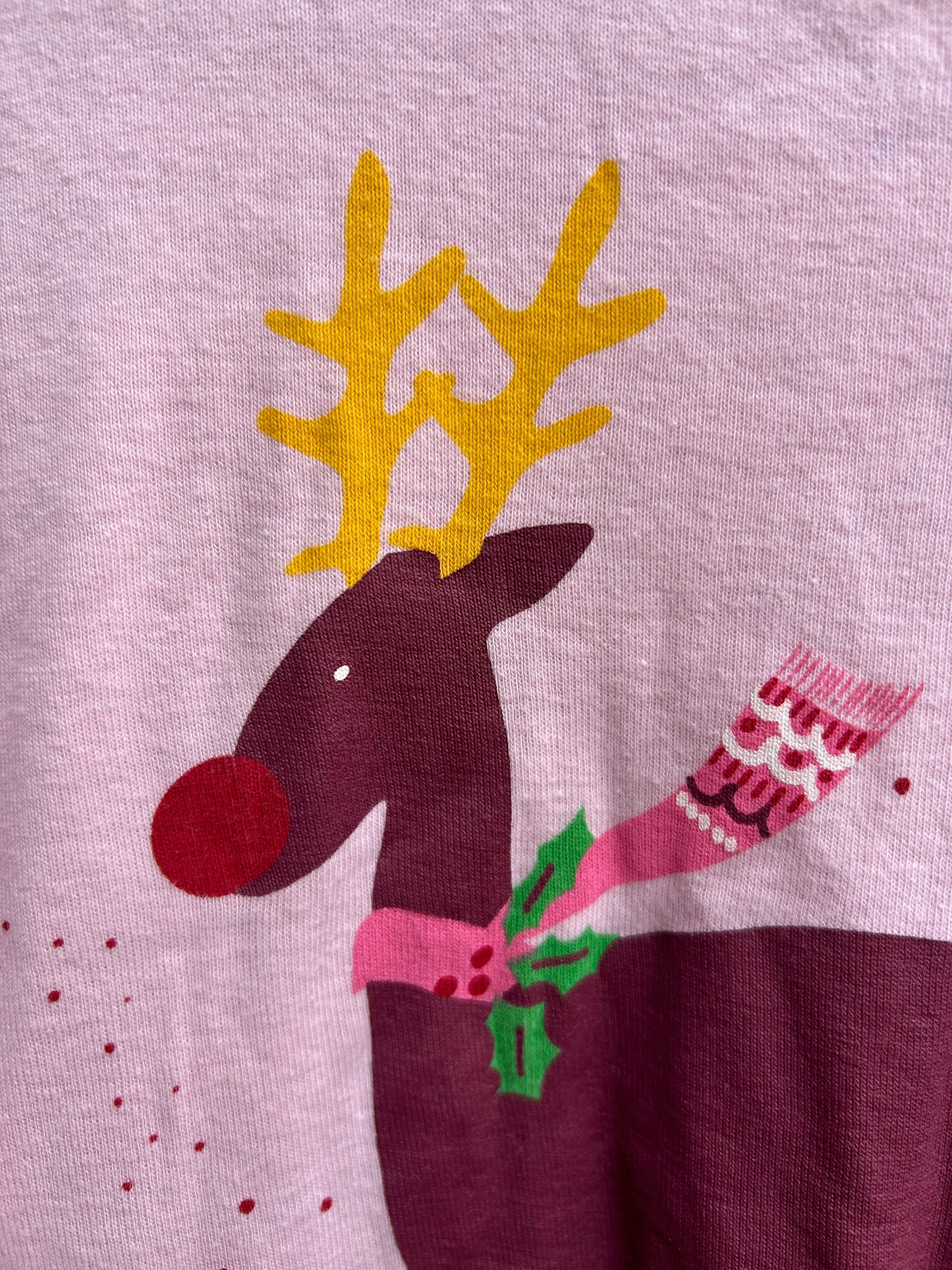 Reindeer pink pjs  11-12y (146-152cm)