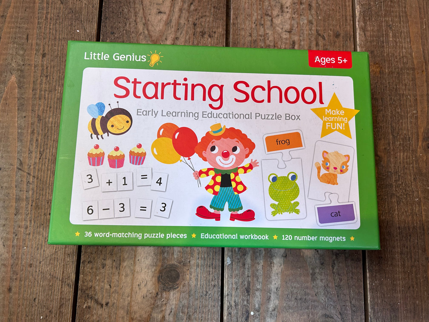 Starting school early counting puzzle box