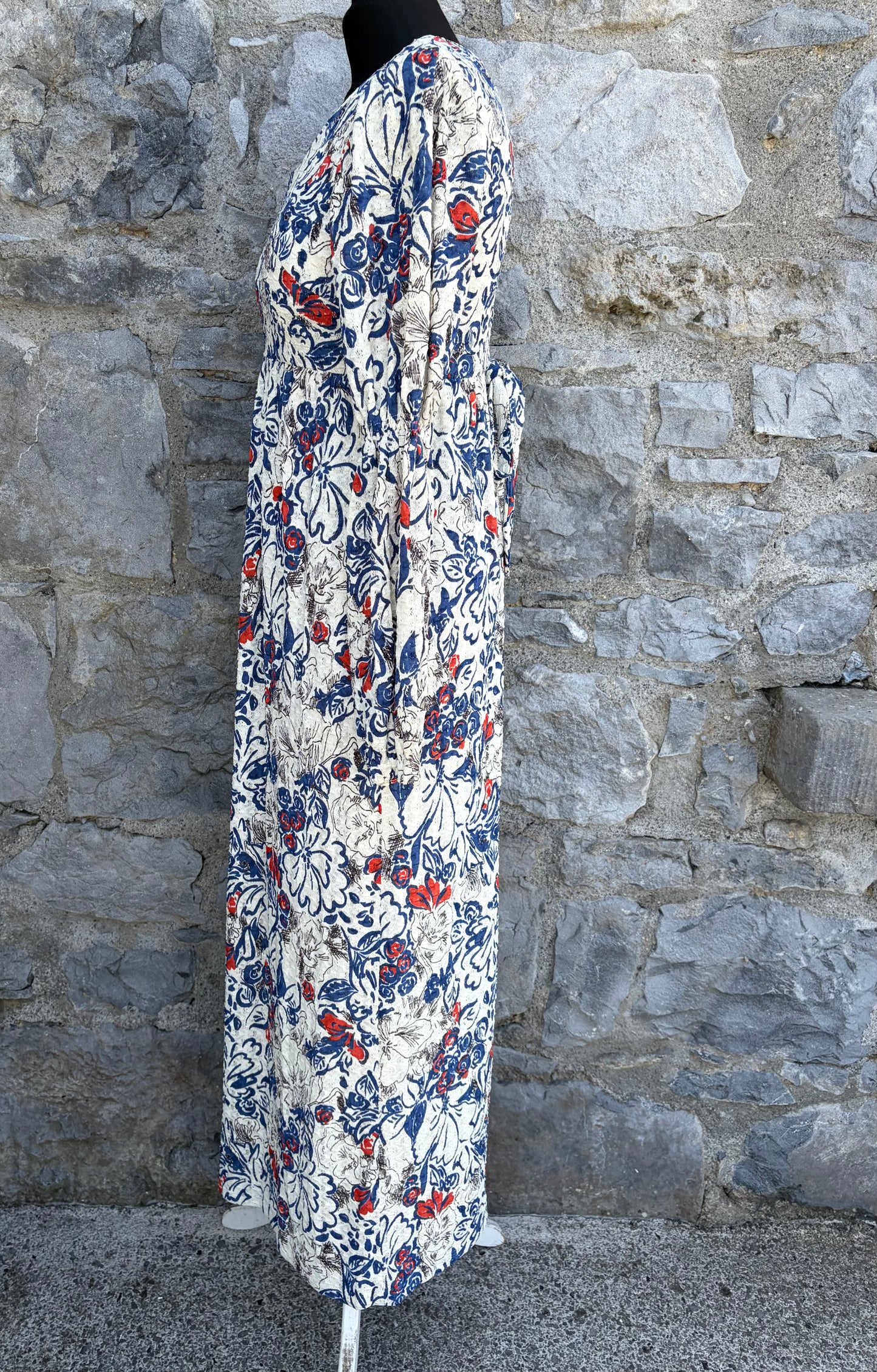 70s bohemian style floral dress  uk 8-10