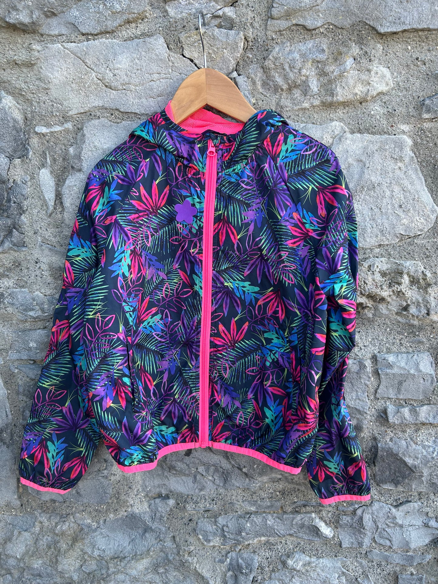 Tropical leaves light jacket 9-10y (134-140cm)