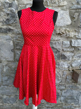 Load image into Gallery viewer, Red polka dots dress uk 8
