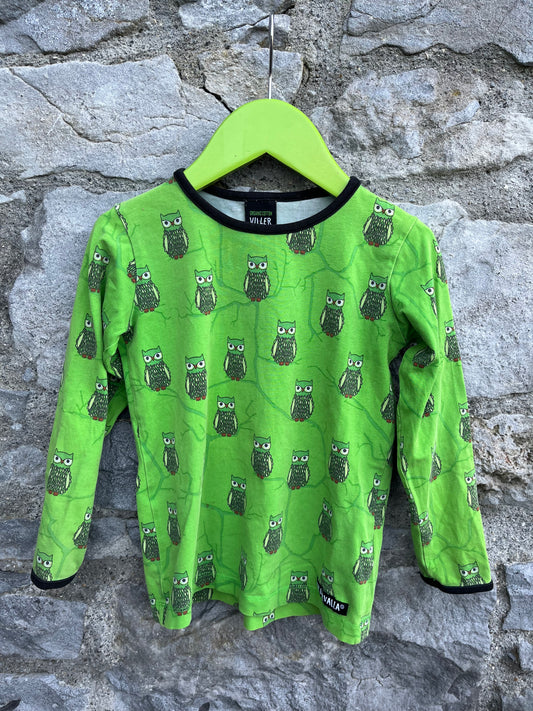 Green owls top  4y (104cm)