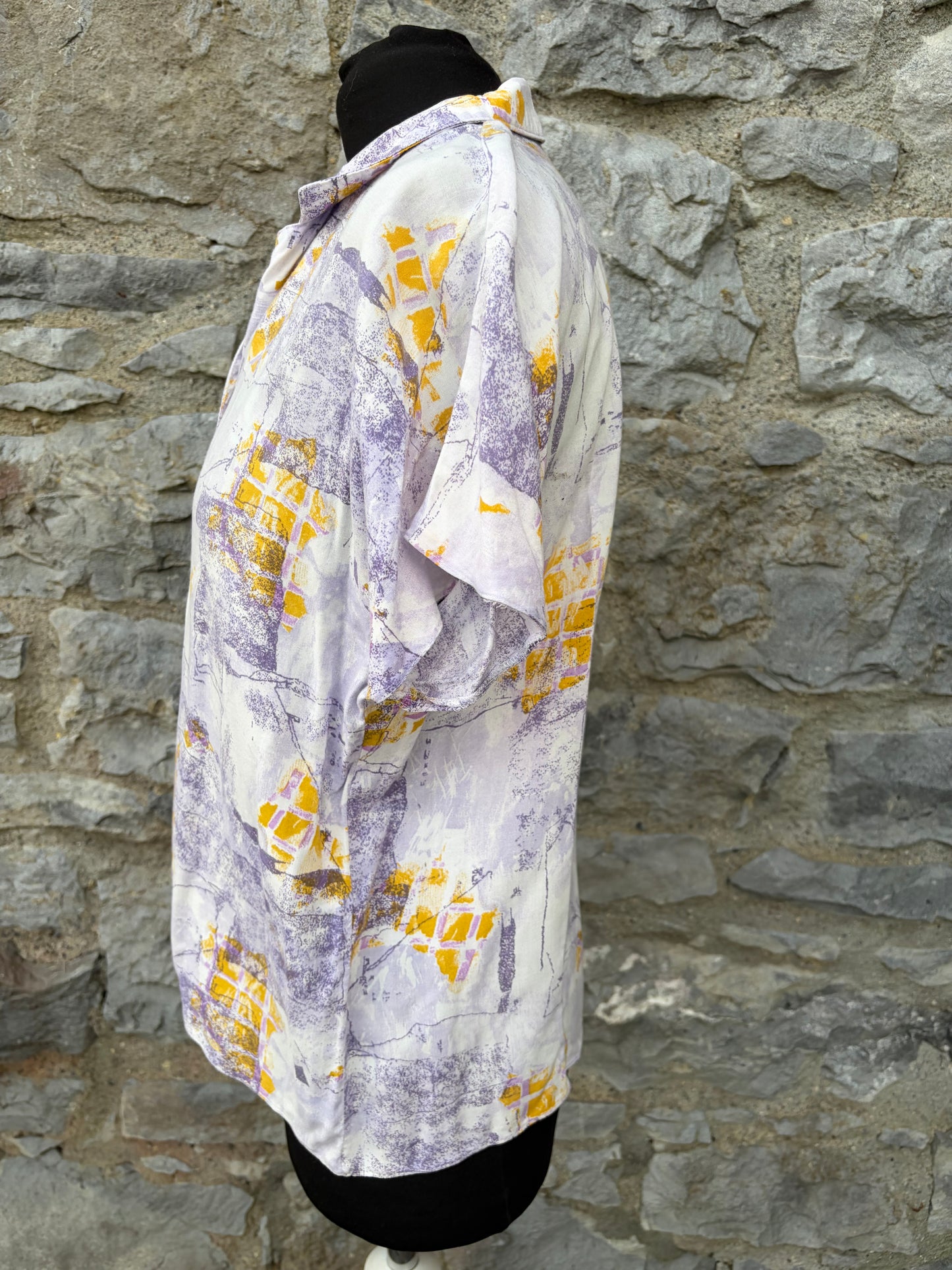 80s Purple&yellow shirt uk 12