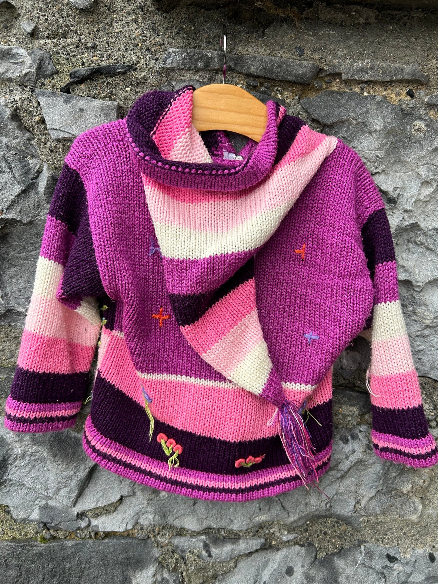 Pink Peruvian cardigan  12-18m (80-86cm)