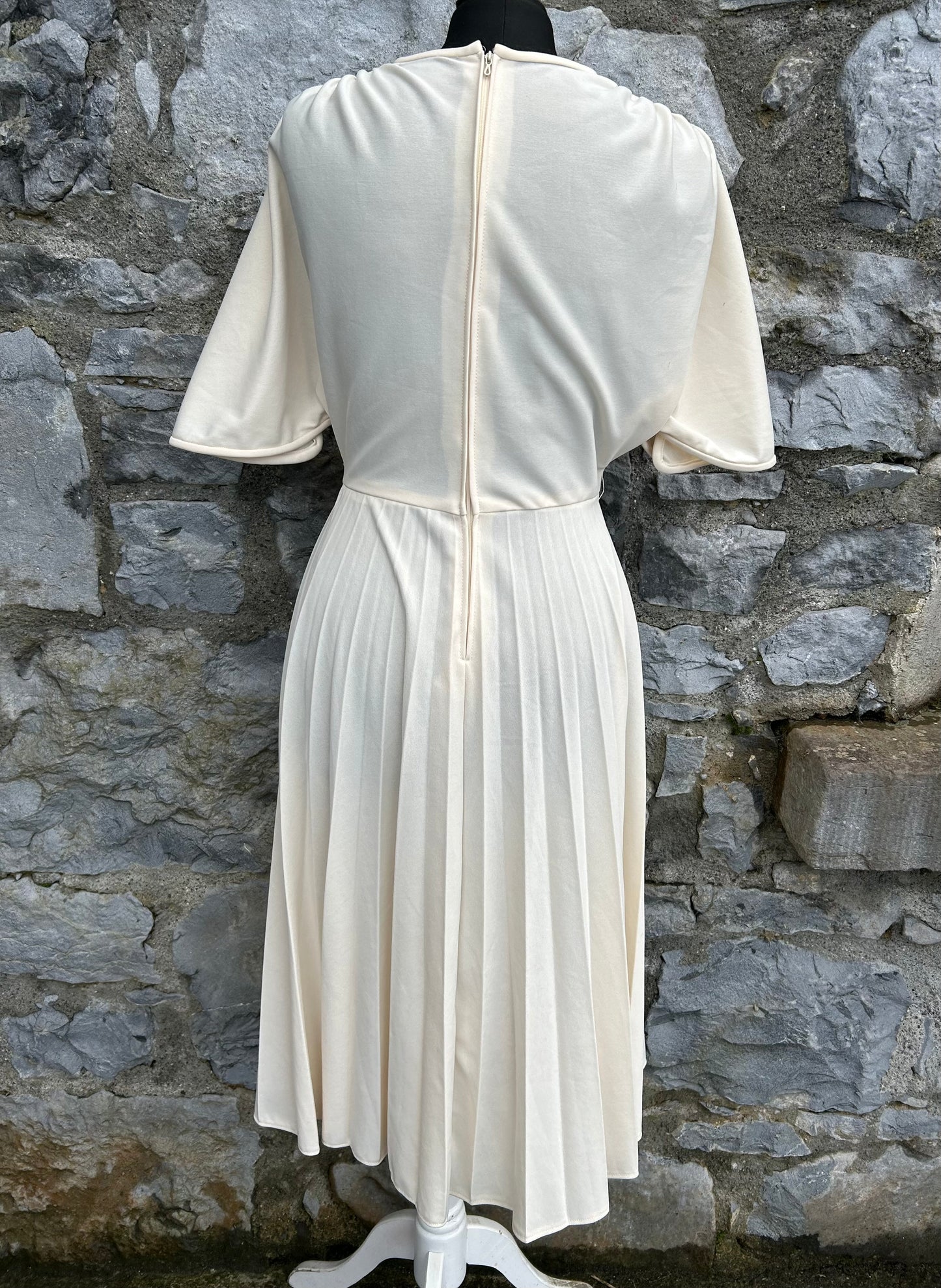 80s cream dress uk 6-8