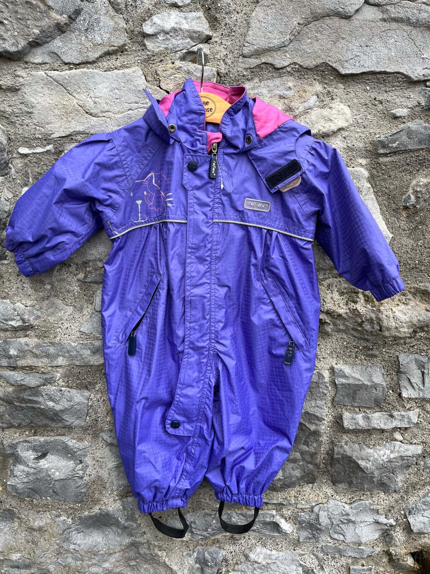 Purple puddlesuit  9m (74cm)