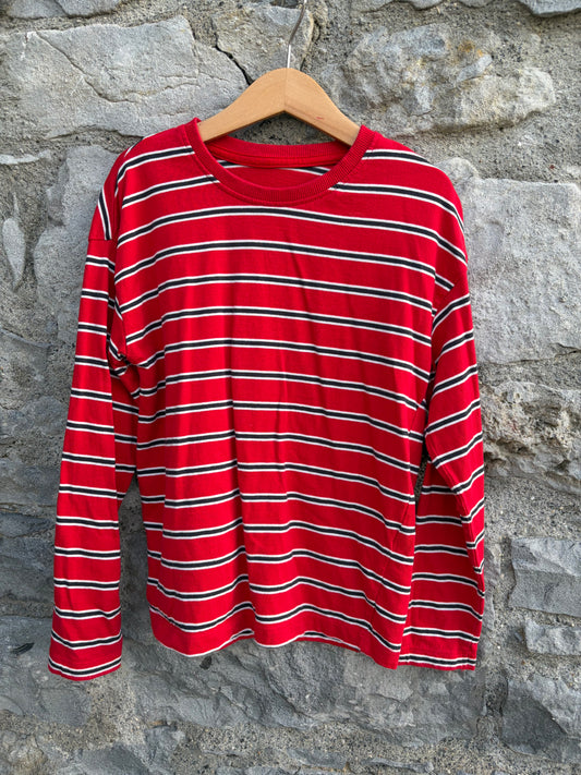 Red stripy top  7-8y (122-128cm)