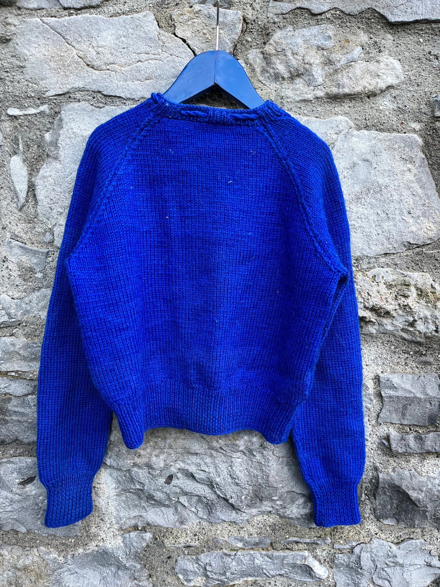 Royal blue small flowers cardigan   8-10y (128-140cm)