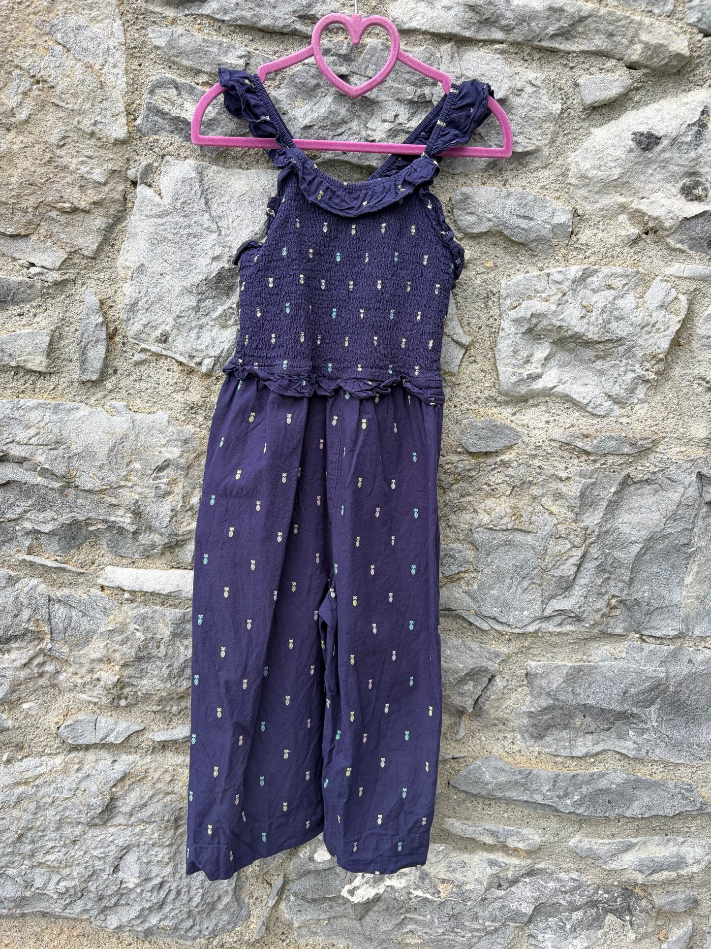 Tiny Pineapples navy jumpsuit  5-6y (110-116cm)