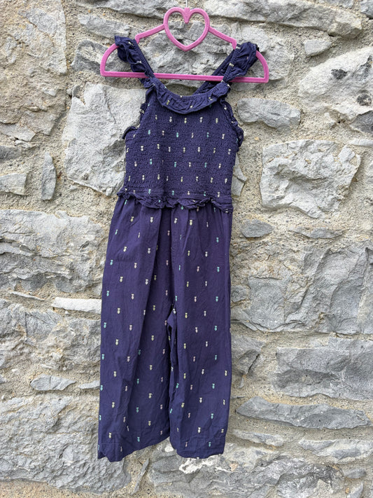 Tiny Pineapples navy jumpsuit  5-6y (110-116cm)