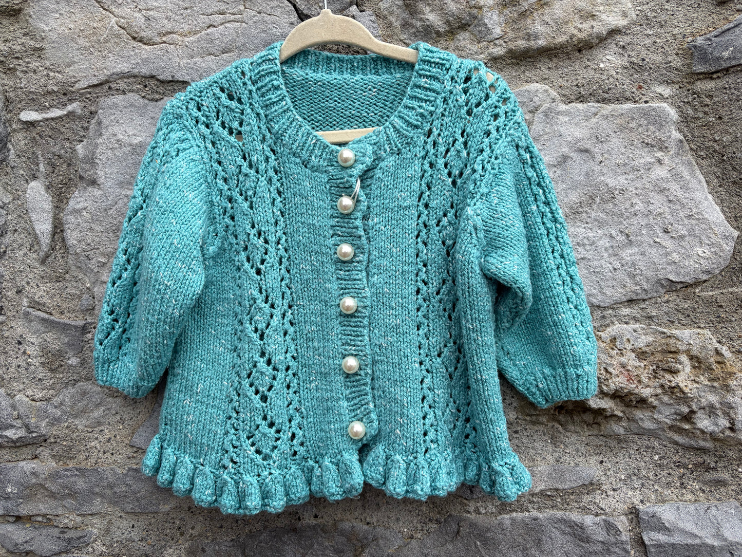 Melange teal cardigan  18-24m (86-92cm)