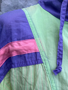 80s purple&lime jacket  uk 10-12