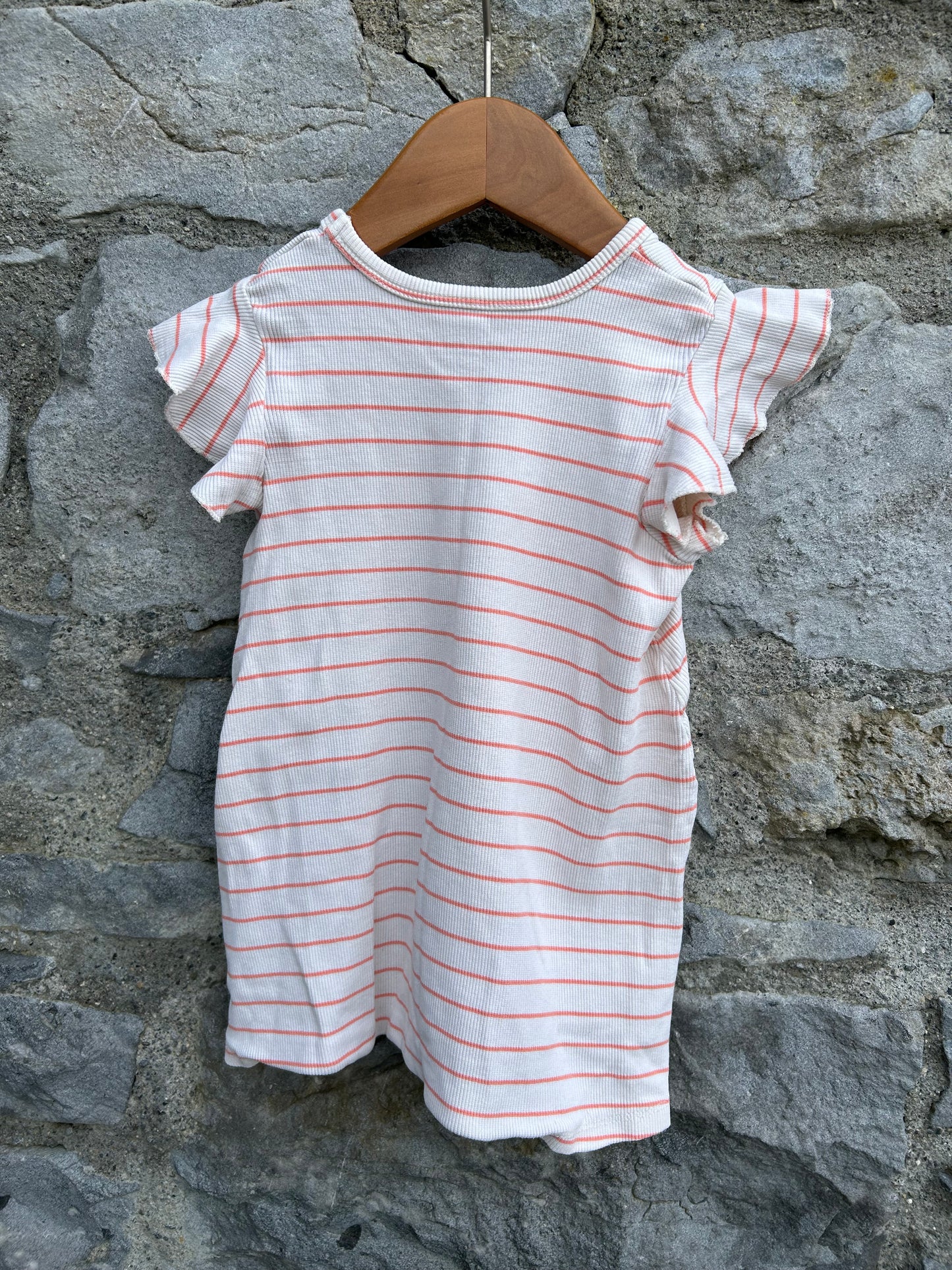 MR Pink stripy tunic  12-18m (80-86cm)