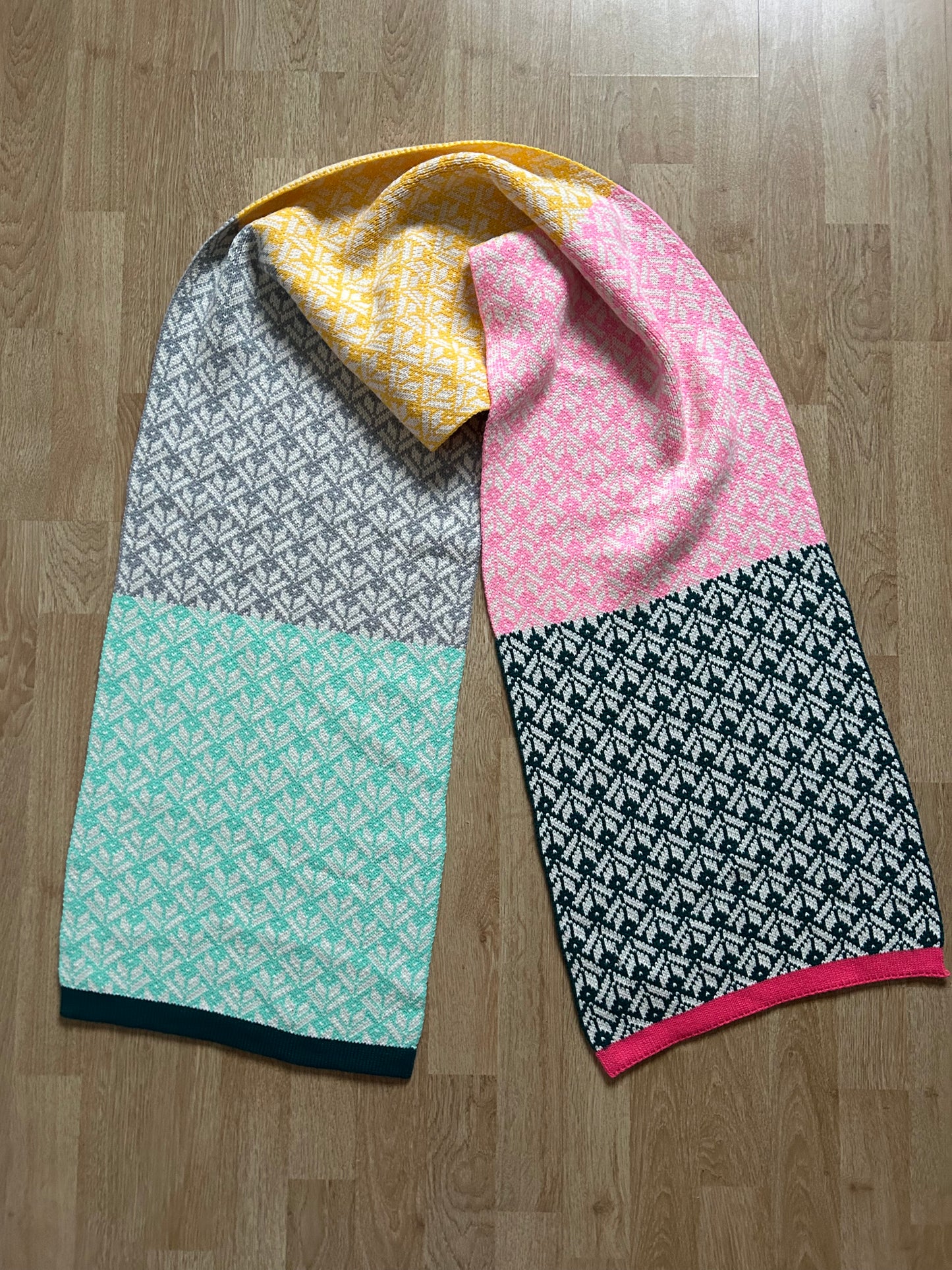 Long colourful scarf