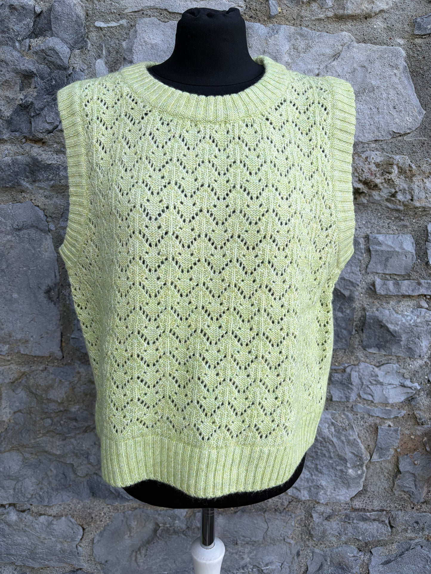 Green Knitted Vest uk 16