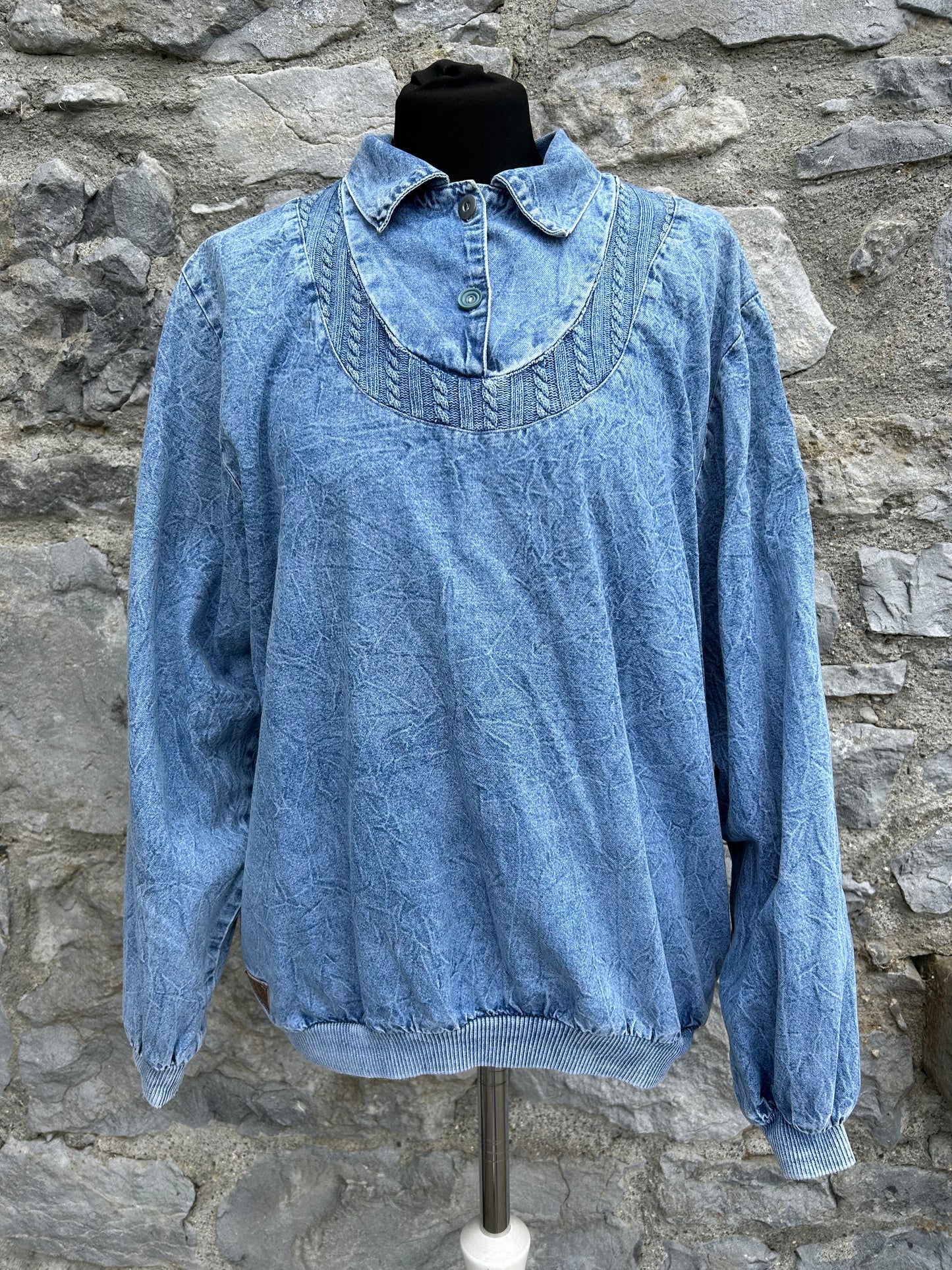 80s denim sweatshirt  uk 14-16