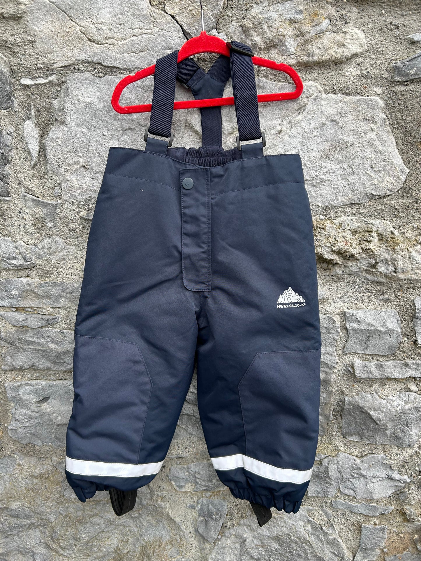 Navy snow pants  18-24m (86-92cm)