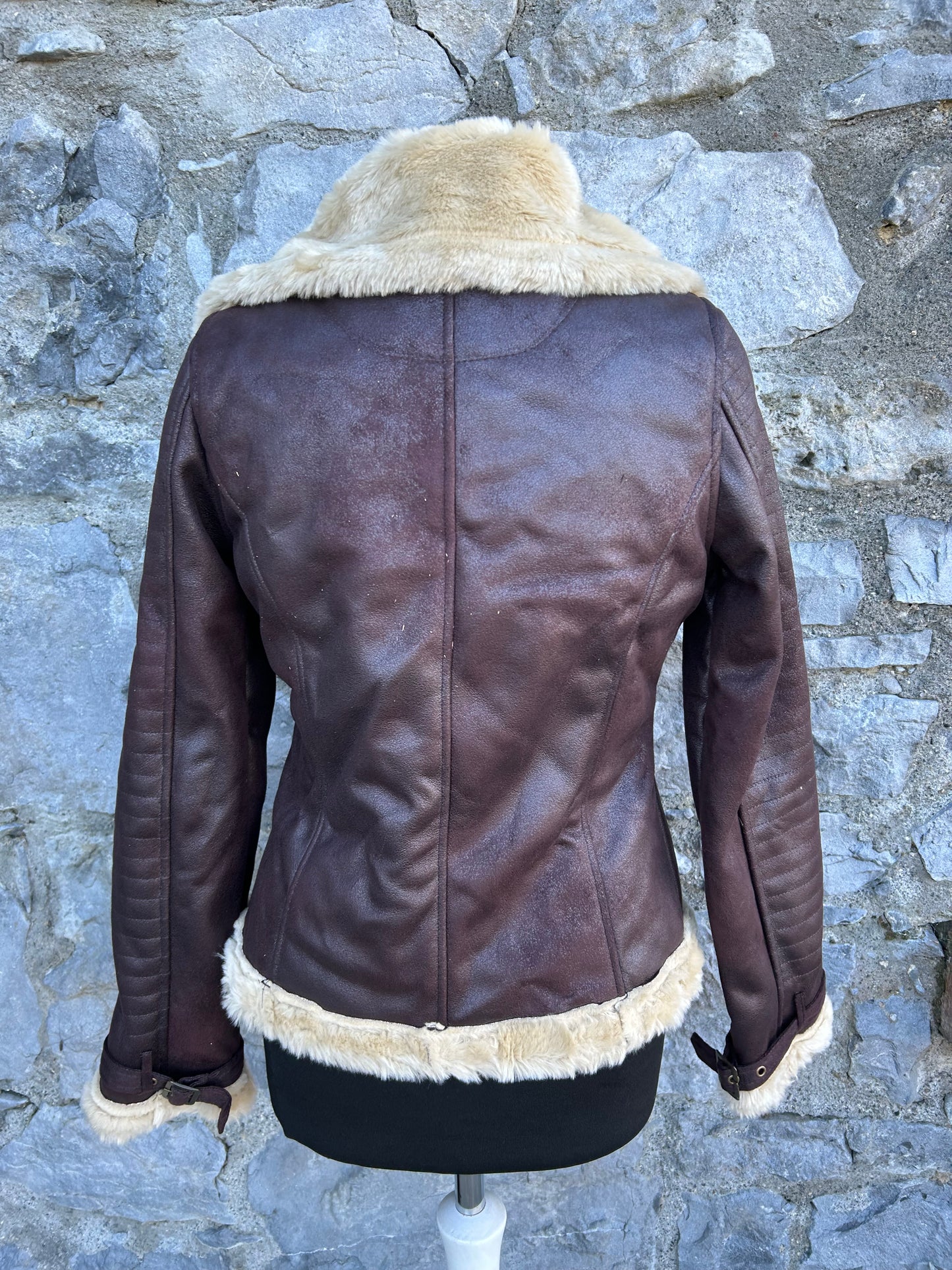 Brown aviator lined jacket uk 6-8