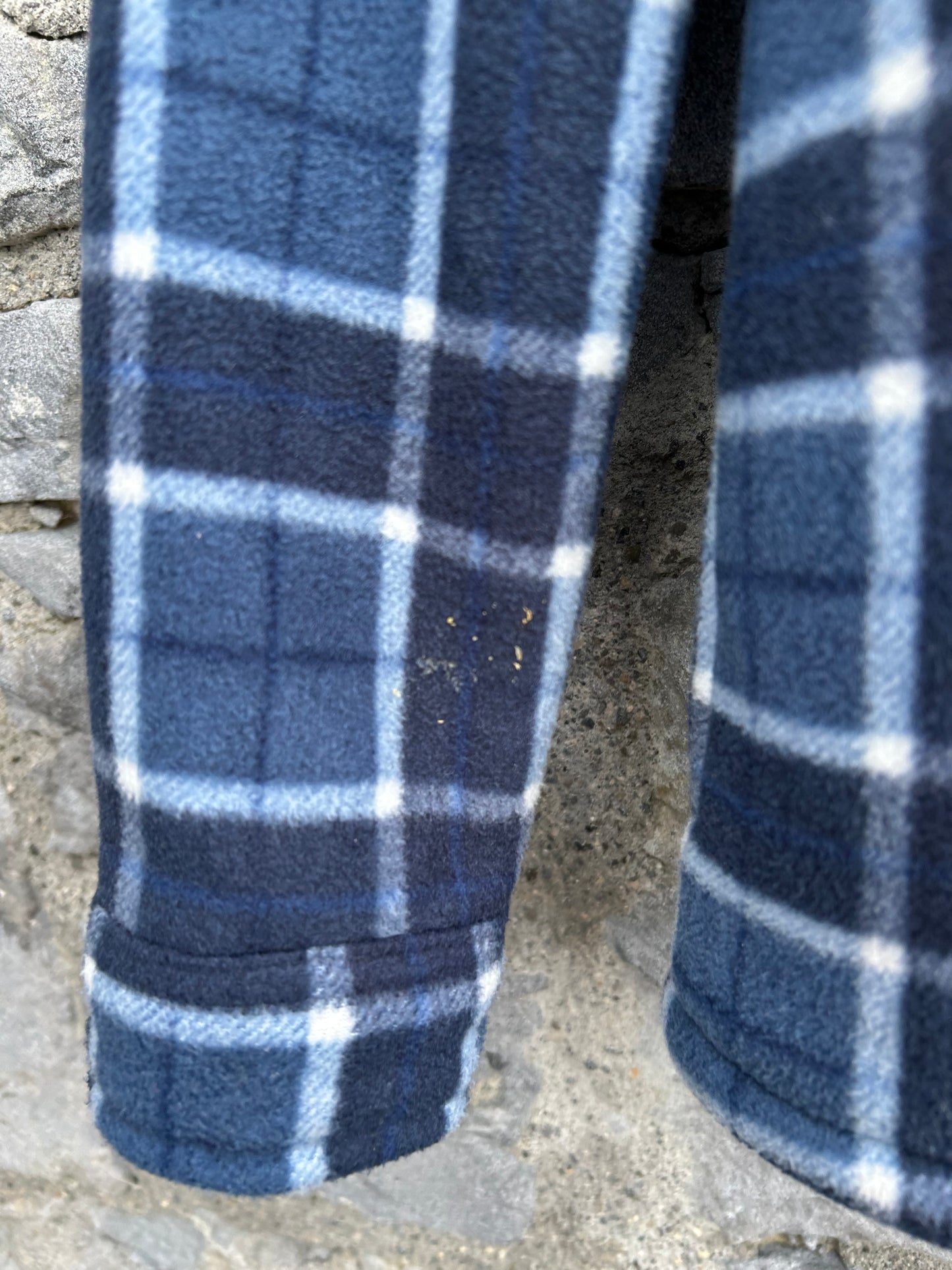 Blue&navy check fleece shirt   6-7y (116-122cm)
