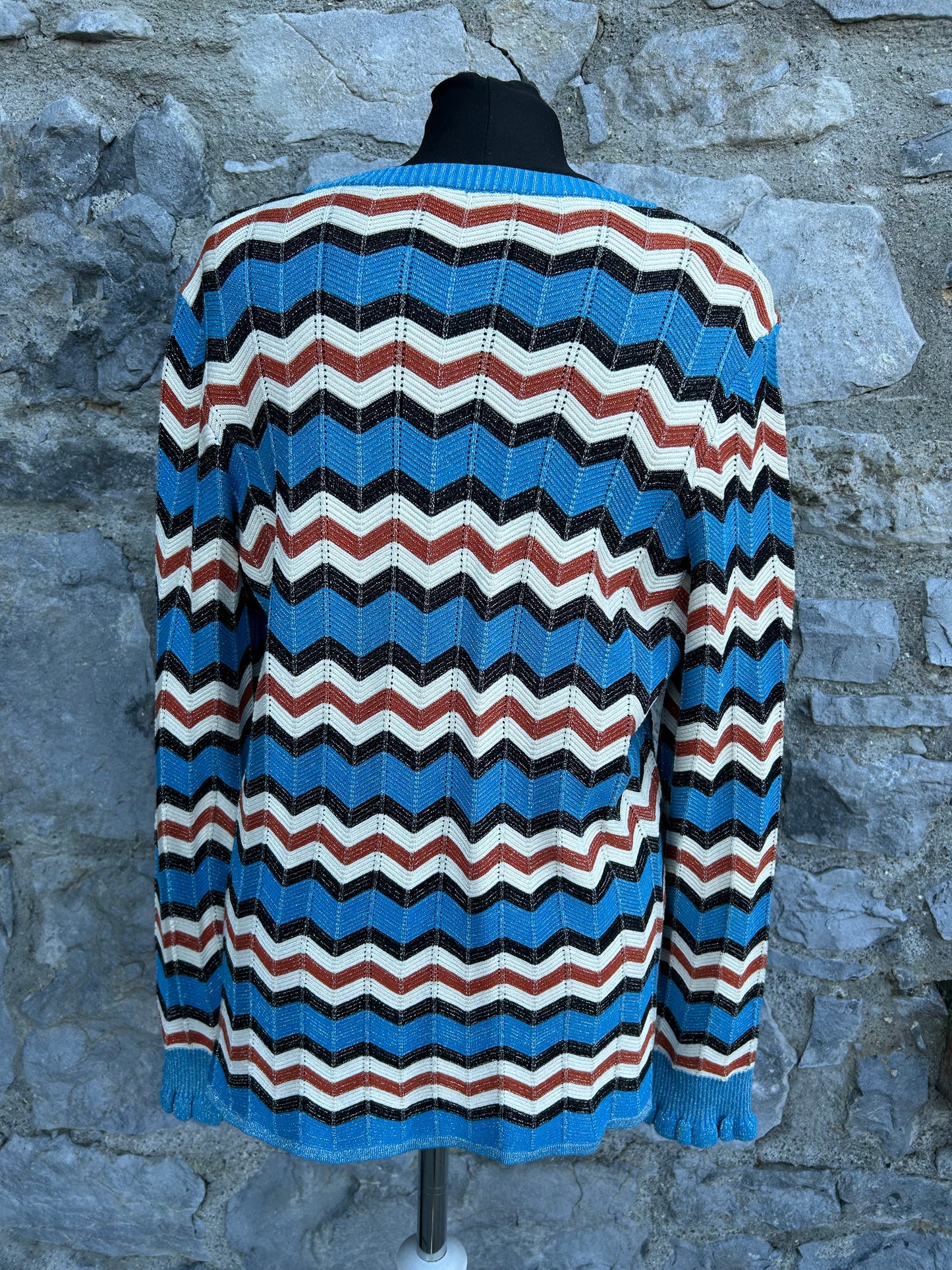 Blue chevron jumper uk 14