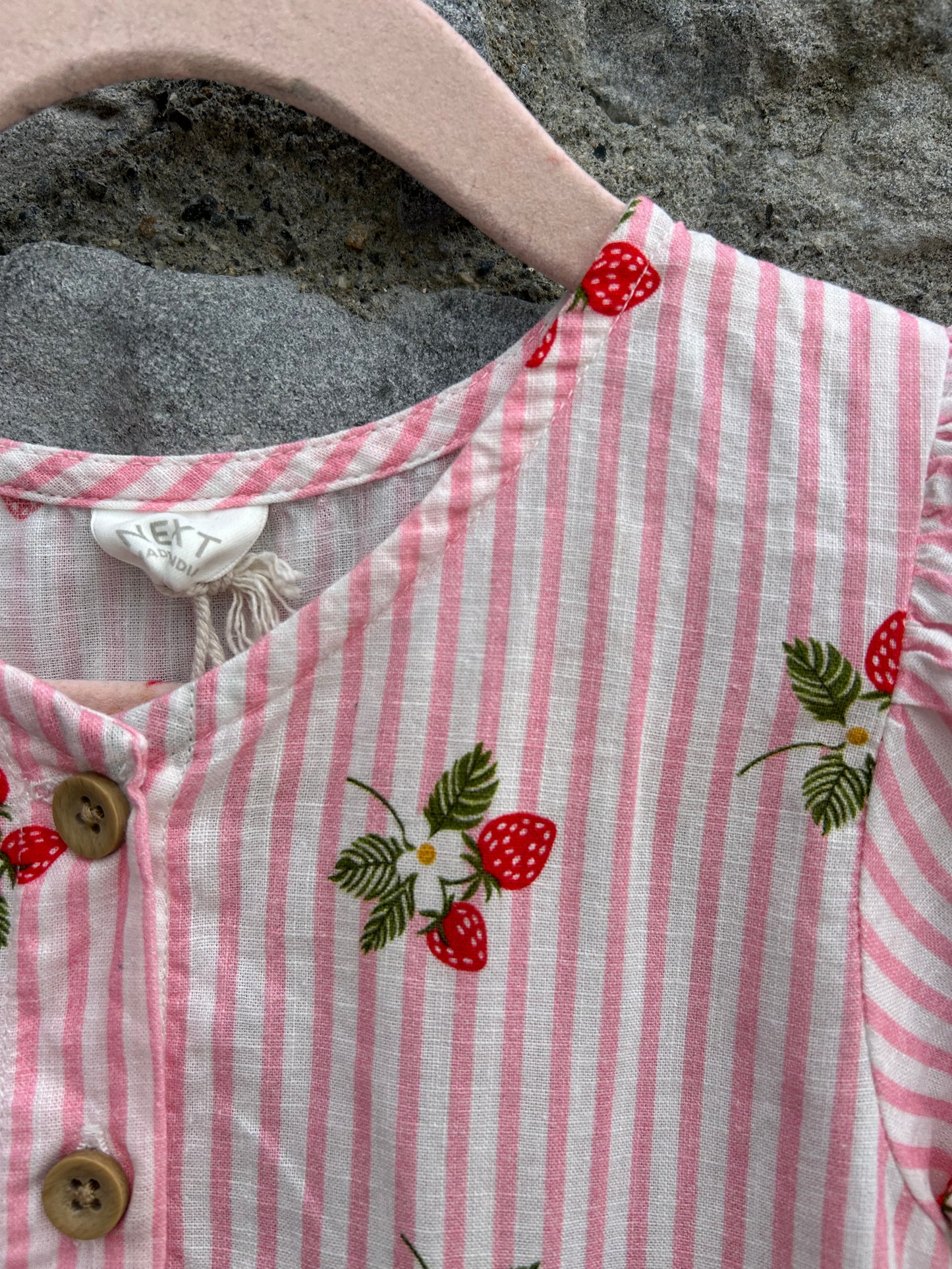 Strawberry red stripy dress  2-3y (92-98cm)