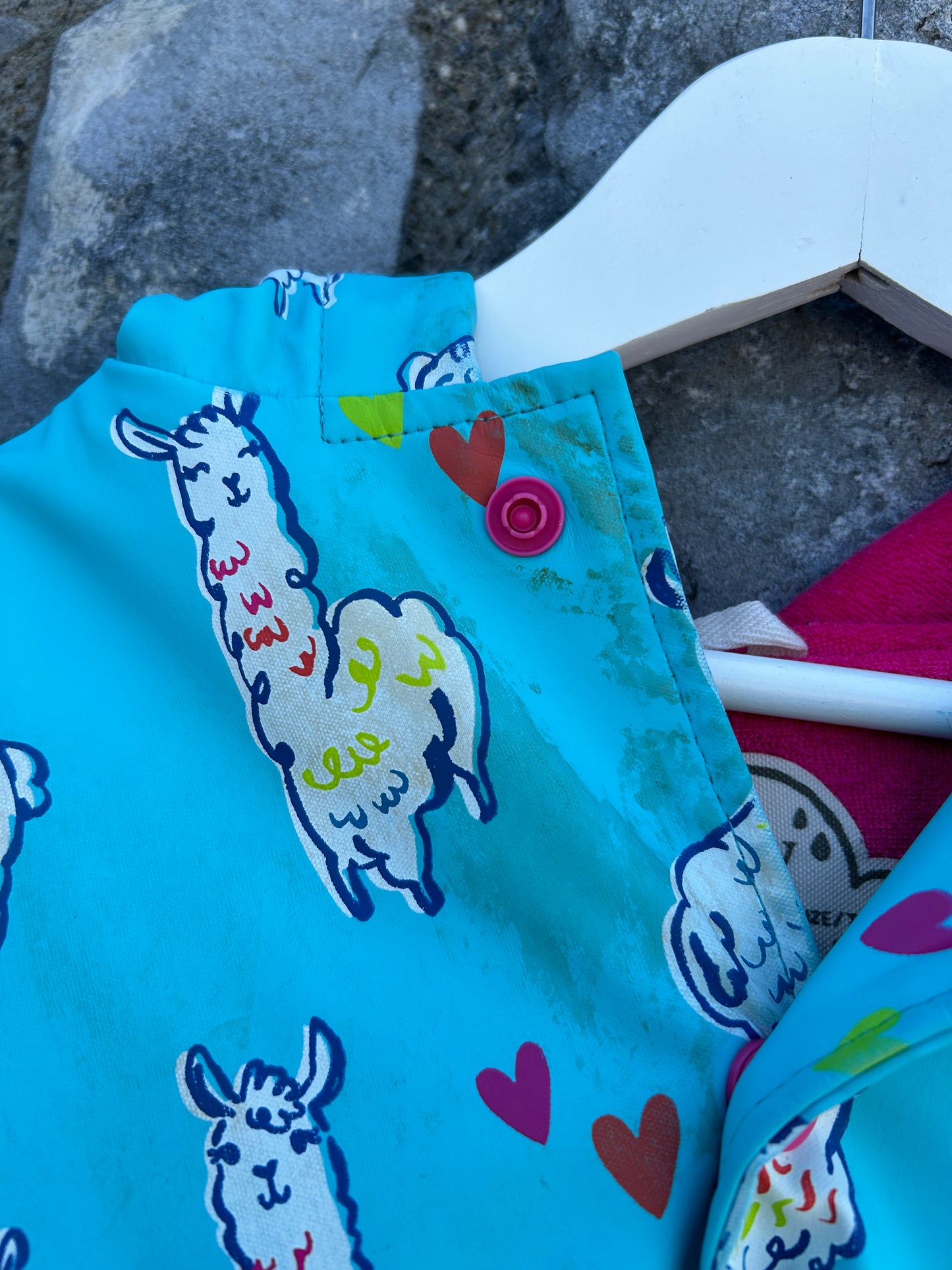 Blue llamas raincoat   4-5y (104-110cm)