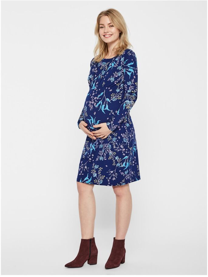 Navy blue floral maternity dress uk 8-10