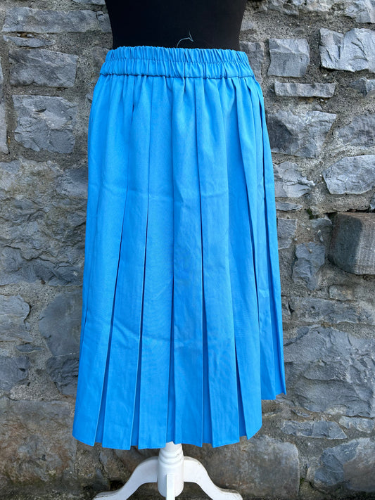 80s blue pleated skirt uk 12