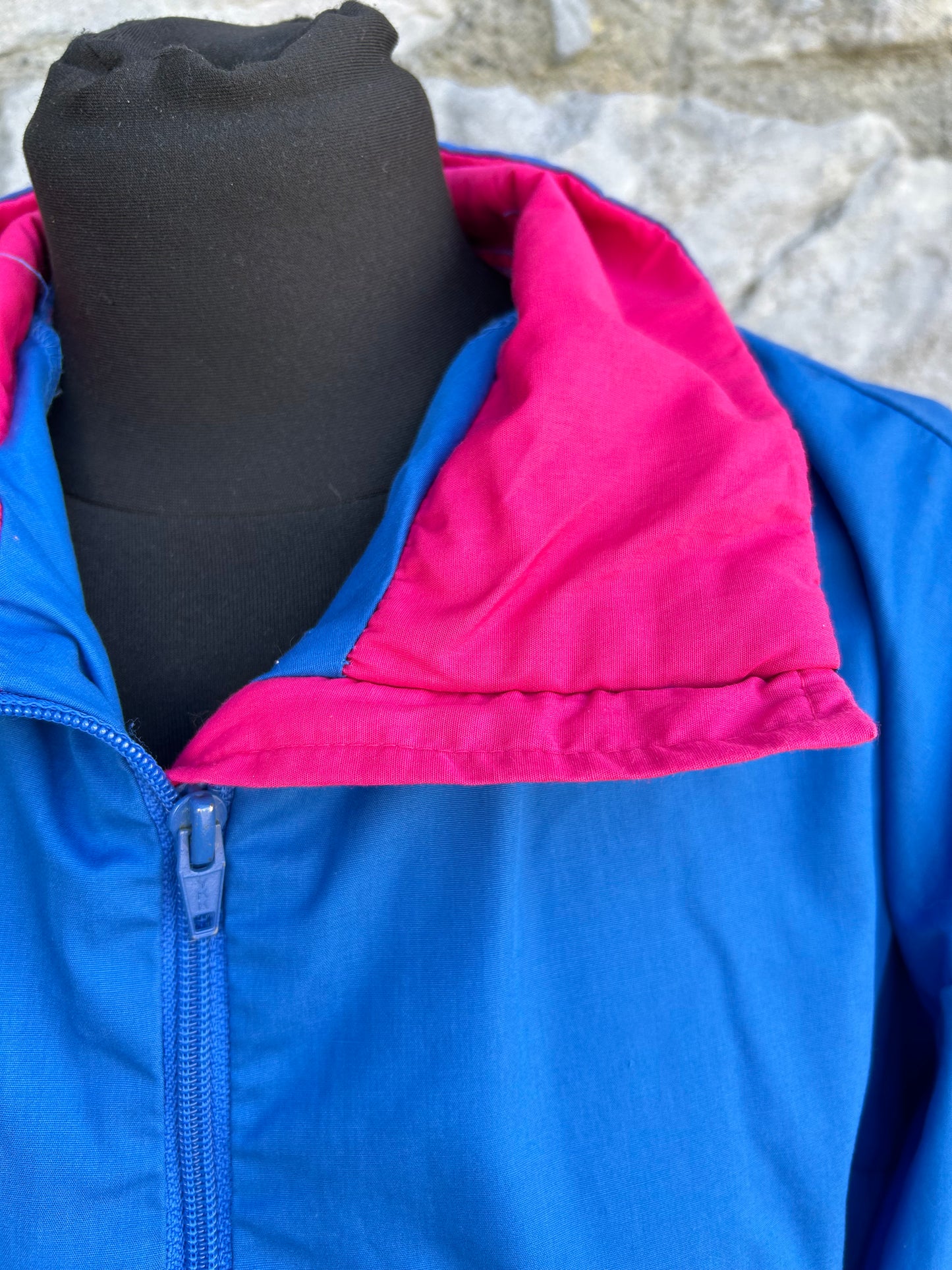 90s blue half zip jacket Small