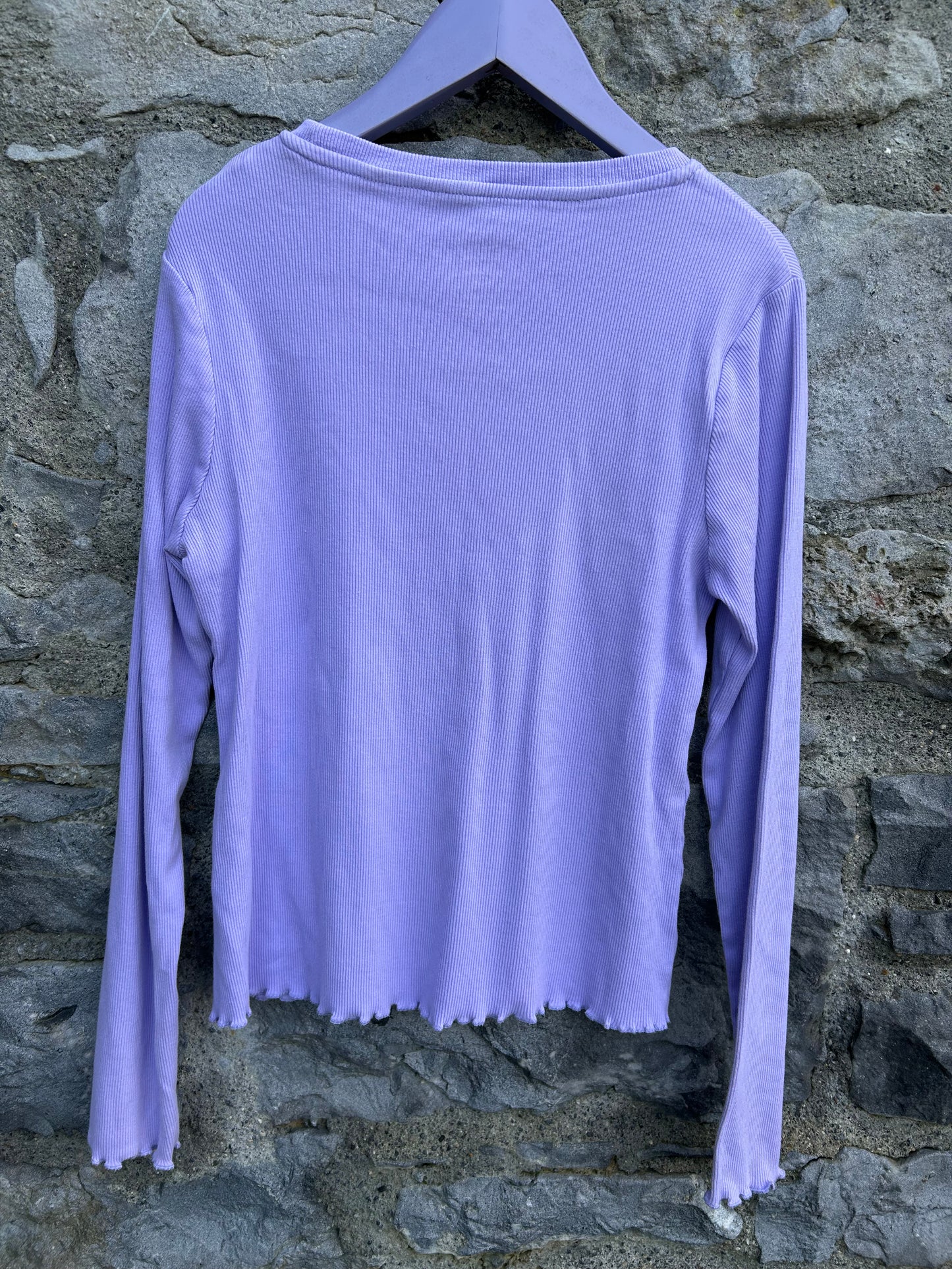 Lilac ribbed top 12-13y (152-158cm)