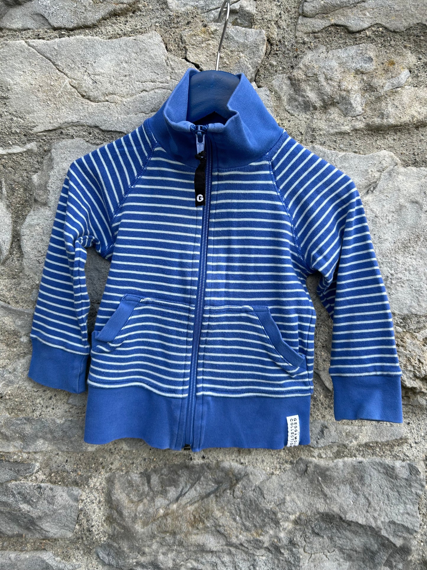 Blue stripy sport jacket   9-12m (74-80cm)