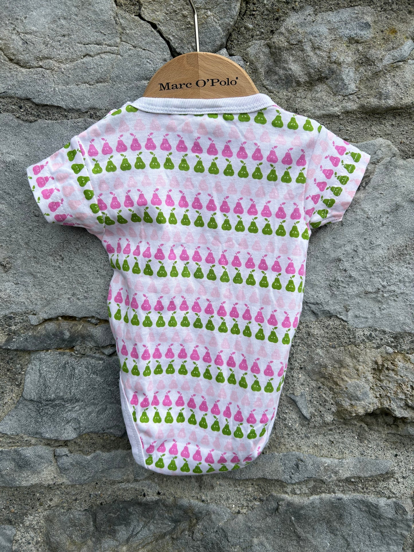 Green&pink pears vest   3-6m (62-68cm)