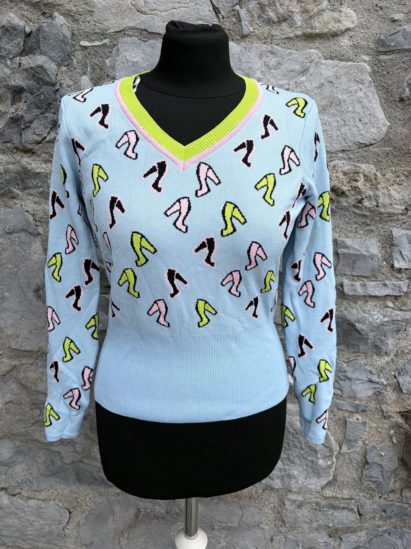 High-heels blue jumper uk 8-10