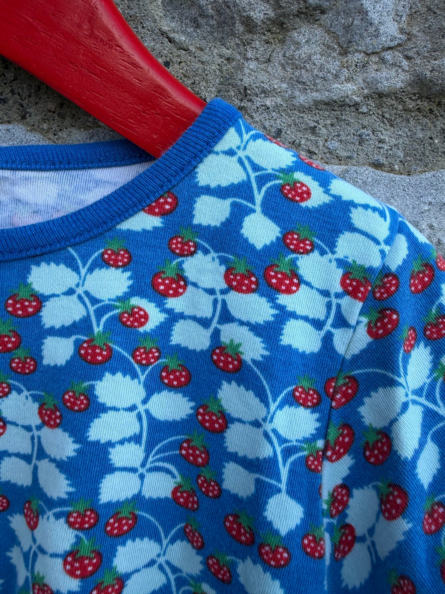 Wild strawberries blue T-shirt  4-5y (104-110cm)