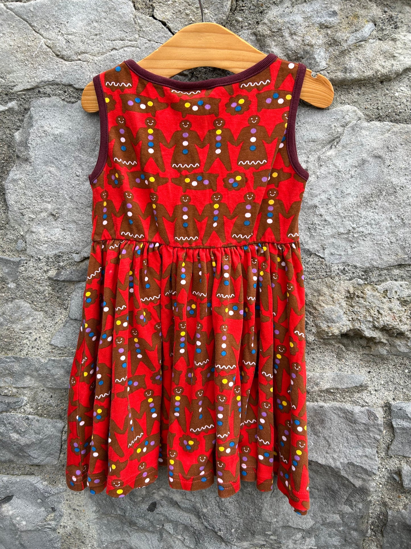 Gingerbread red dress  2-3y (92-98cm)