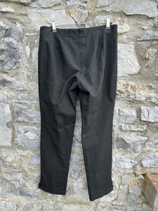 Black cropped pants uk 12