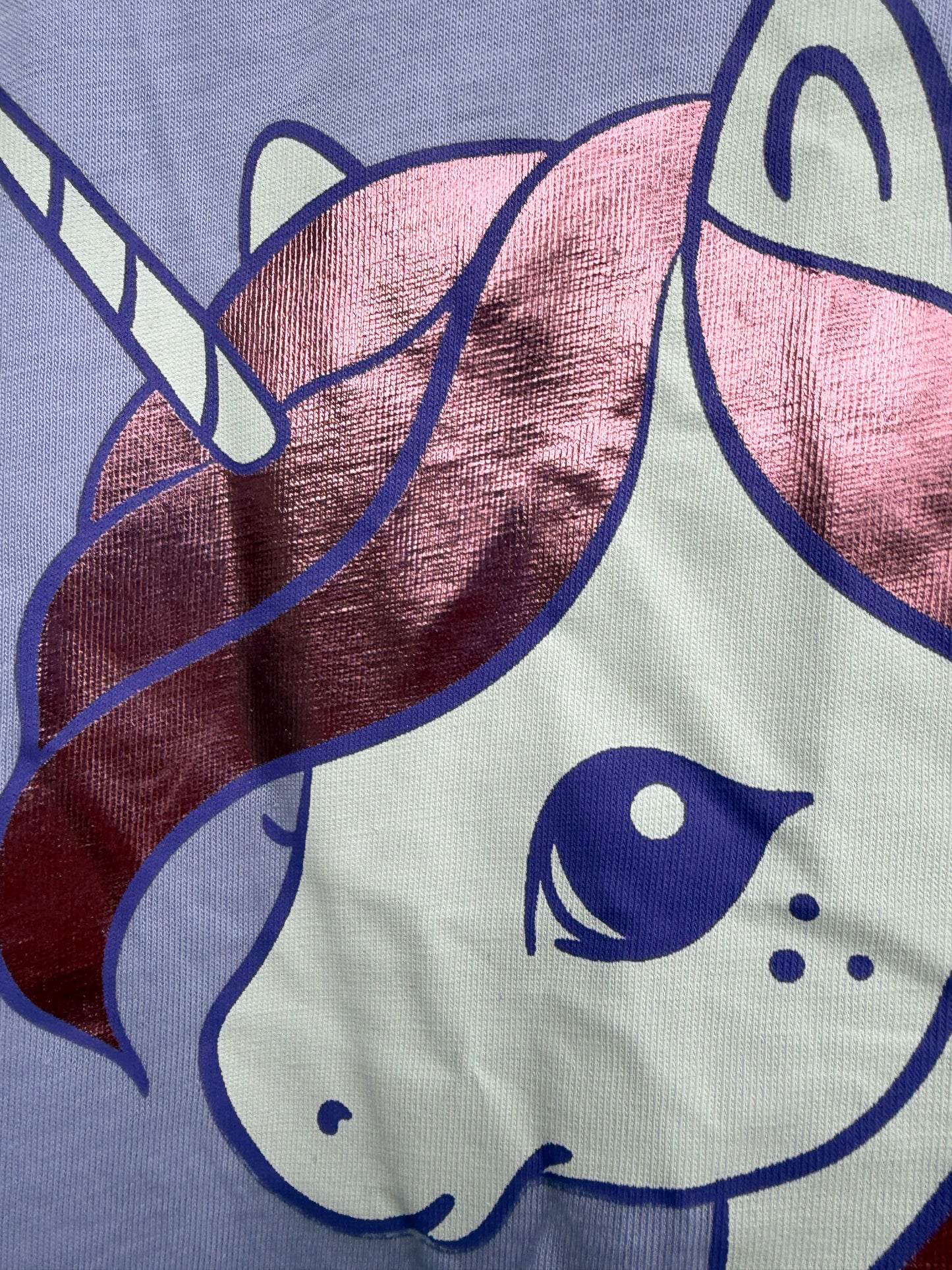 Unicorn purple T-shirt 9-10y (134-140cm)