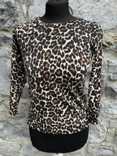 Load image into Gallery viewer, Leopard print merino wool top uk 6-8
