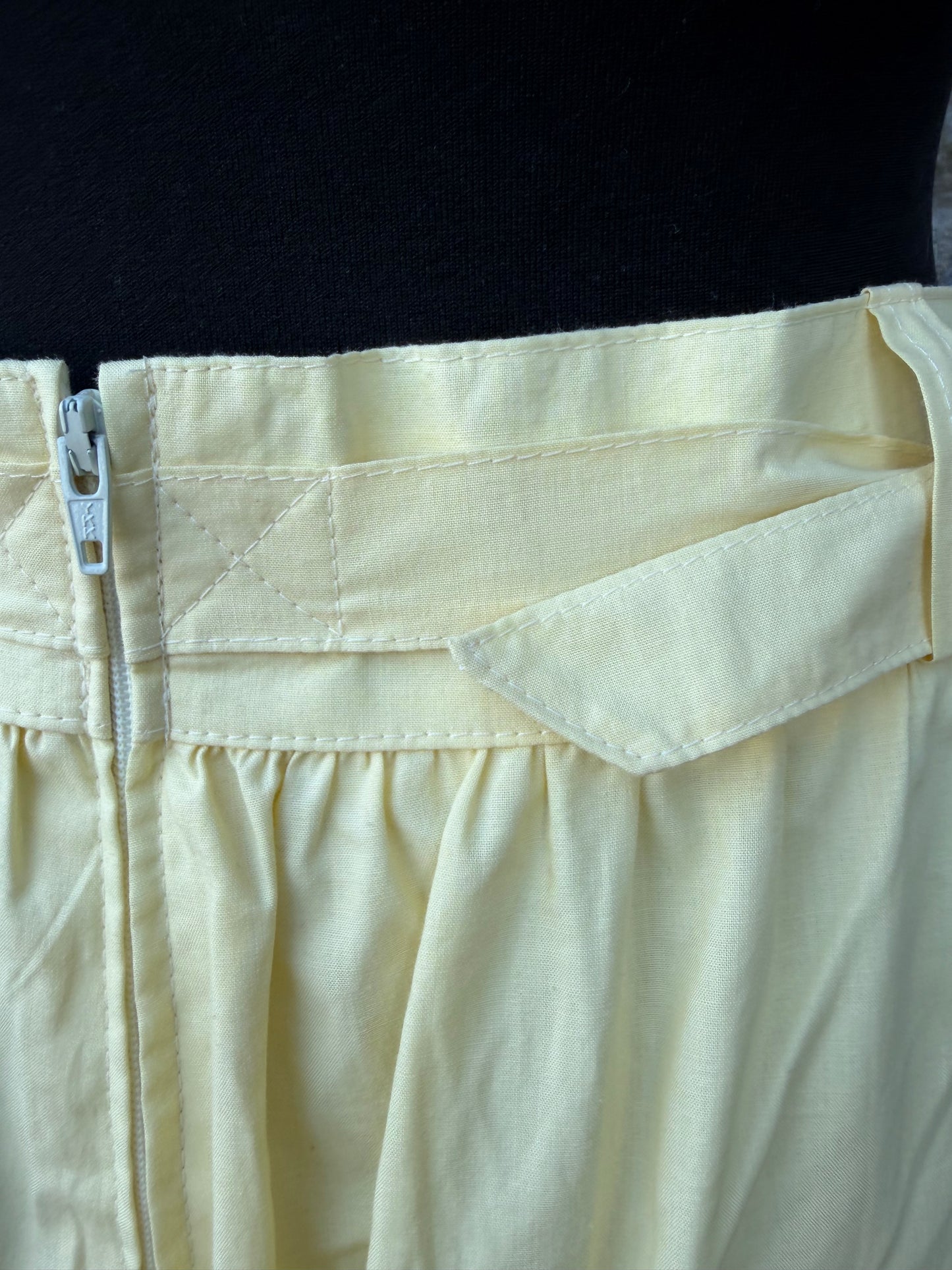 80s yellow skirt uk 12
