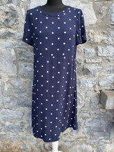 Load image into Gallery viewer, Navy polka dots dress uk 10
