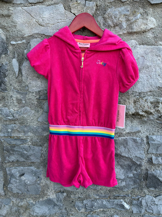 Pink Terry jumpsuit 5y (110cm)