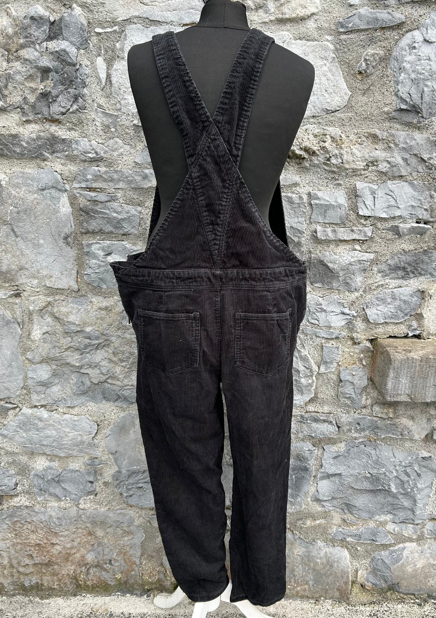 Black cord dungarees uk 10