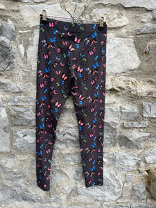 Butterflies charcoal leggings  13-14y (158-164cm)
