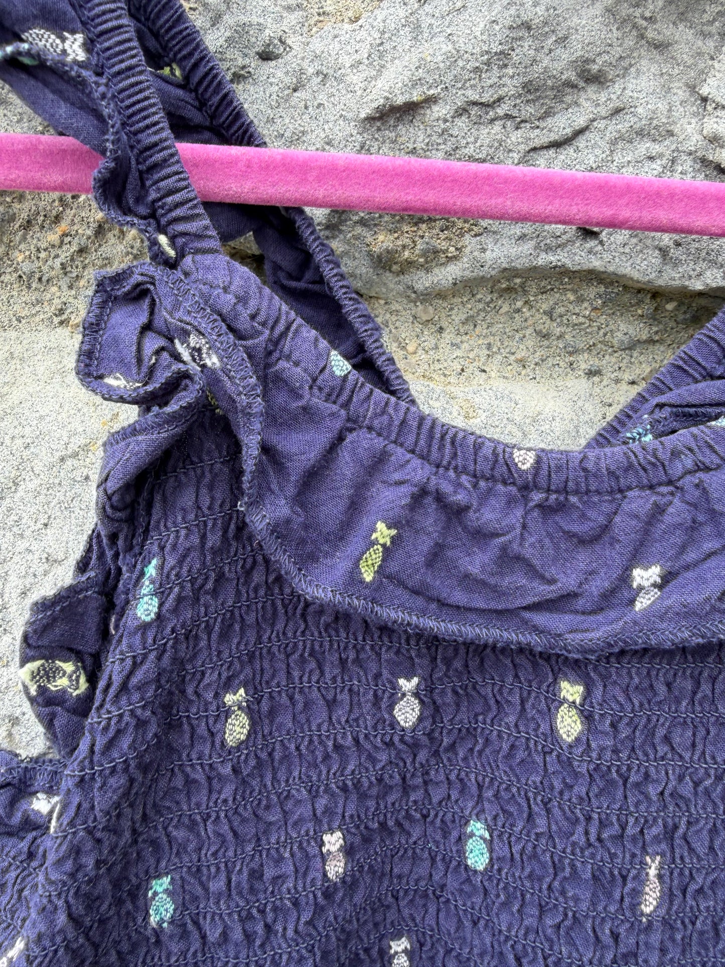 Tiny Pineapples navy jumpsuit  5-6y (110-116cm)