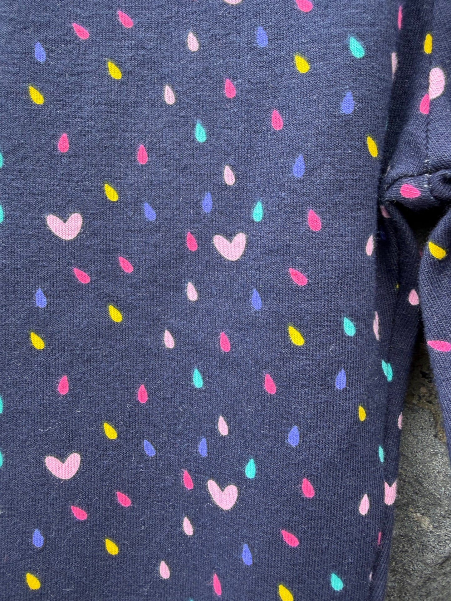 Hearts&stripes navy tunic&leggings 7-8y (122-128cm)