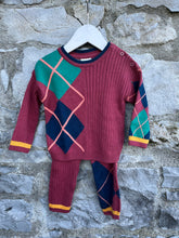 Load image into Gallery viewer, Maroon knitted set   9-12m (74-80cm)
